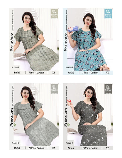 Palak Zarina Shivani Cotton Night Gowns Exporter India