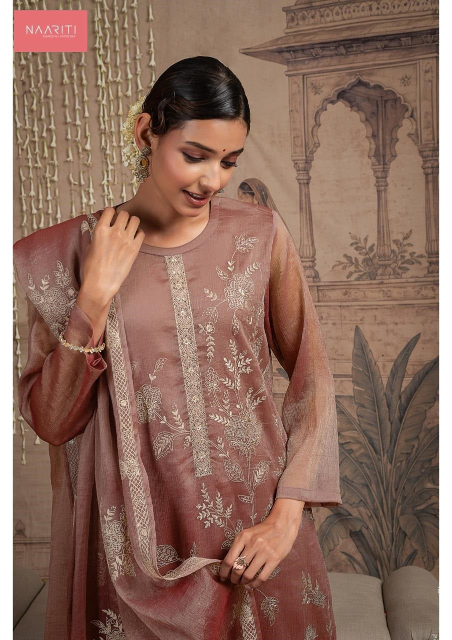 Palki Naariti Tissue Silk Pant Style Suits Exporter Ahmedabad