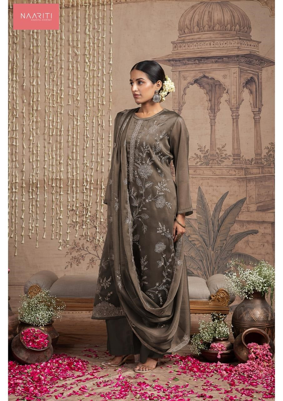 Palki Naariti Tissue Silk Pant Style Suits Exporter Ahmedabad