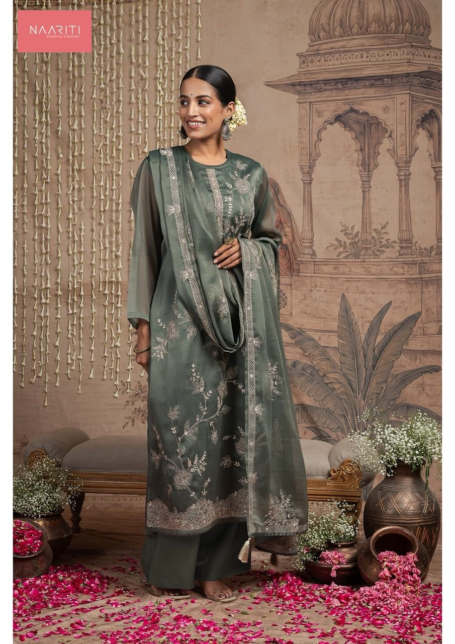 Palki Naariti Tissue Silk Pant Style Suits Exporter Ahmedabad