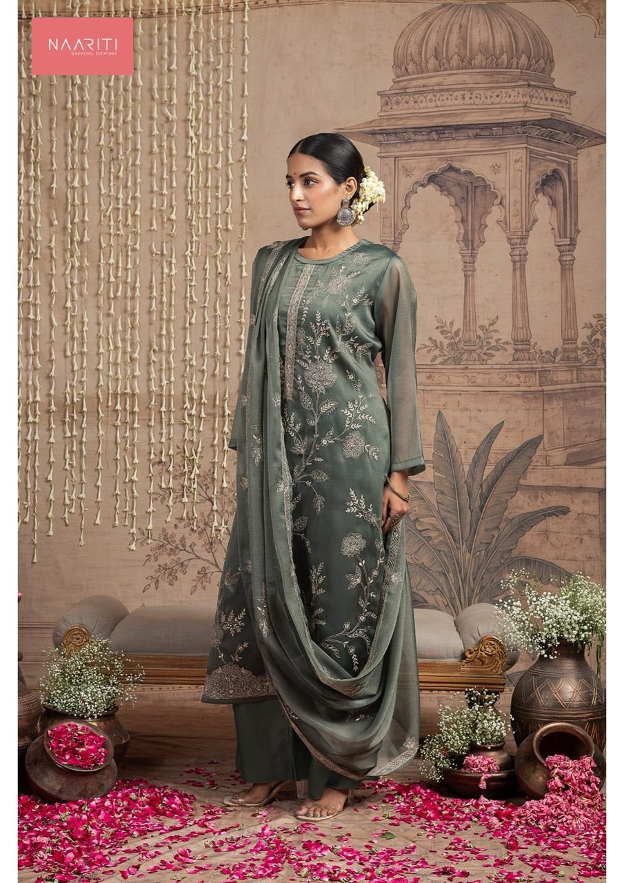 Palki Naariti Tissue Silk Pant Style Suits Exporter Ahmedabad
