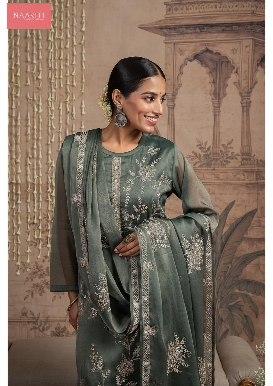 Palki Naariti Tissue Silk Pant Style Suits Exporter Ahmedabad
