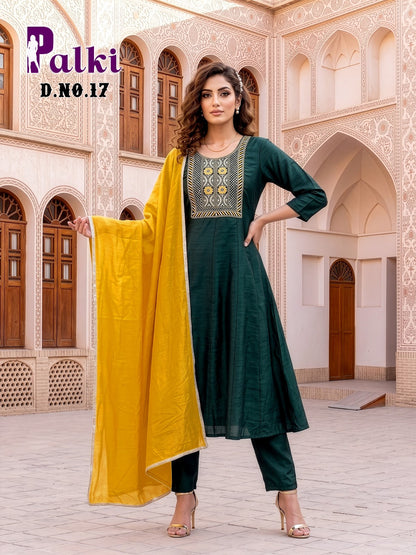 Palki Prmnt Vichitra Silk Readymade Anarkali Suits Supplier India