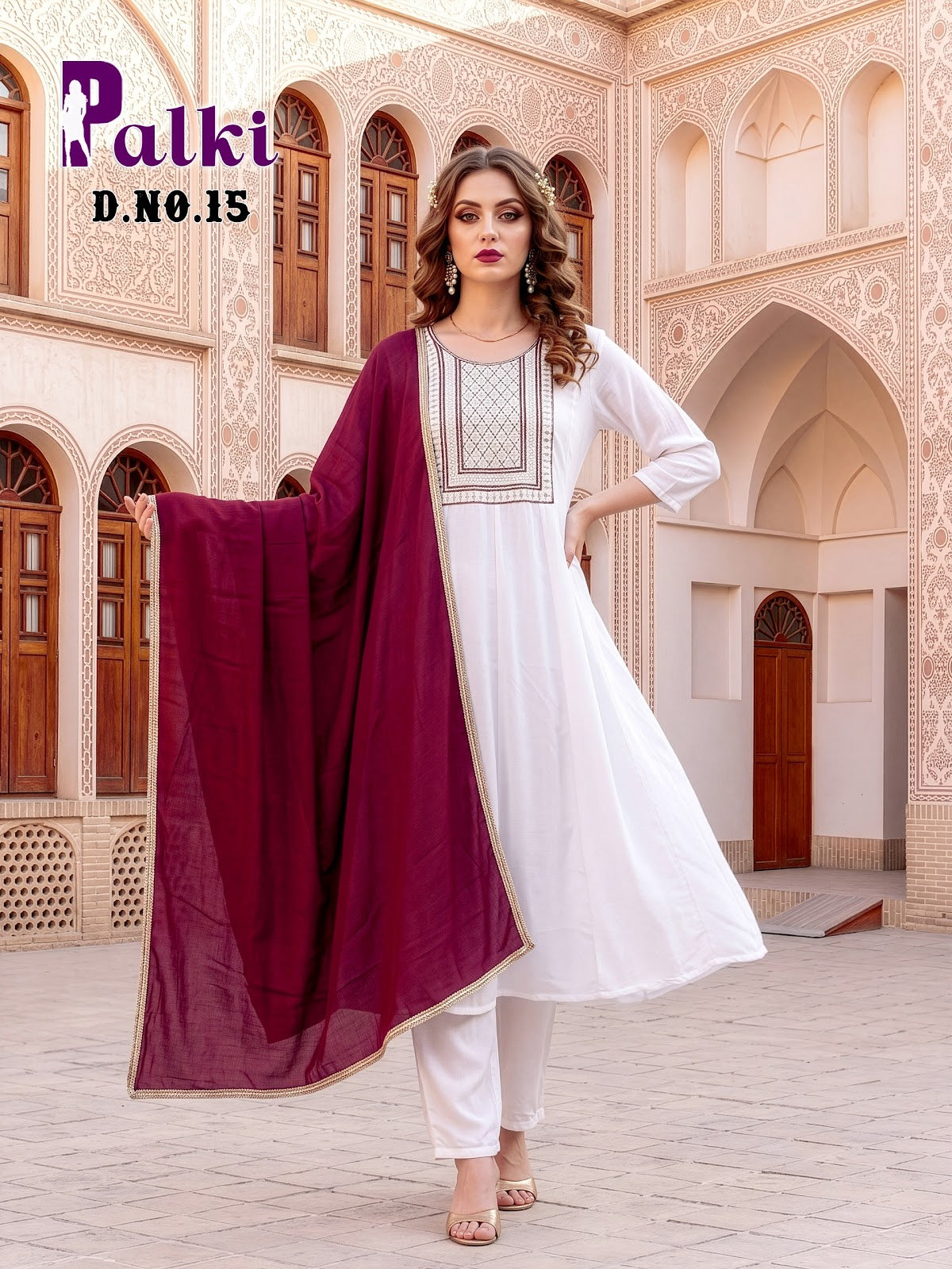 Palki Prmnt Vichitra Silk Readymade Anarkali Suits Supplier India