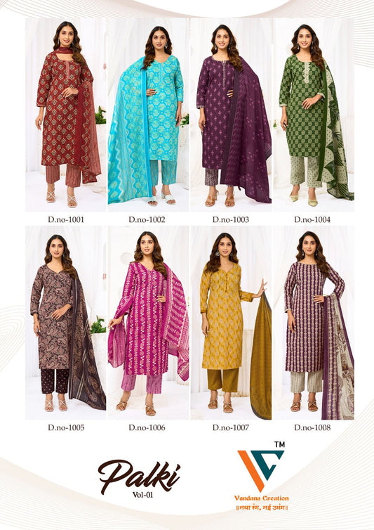 Palki Vol 1 Vandana Creation Cotton Dress Material Supplier India
