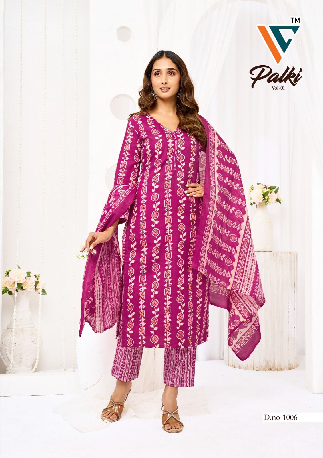 Palki Vol 1 Vandana Creation Cotton Dress Material Supplier India