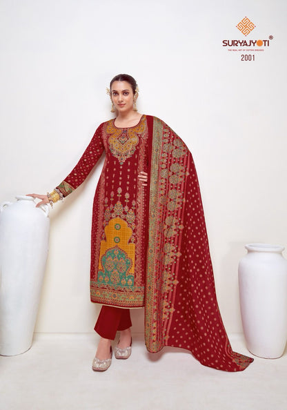 Pallavi Advance Vol 2 Suryajyoti Jam Satin Pant Style Suits Exporter Gujarat