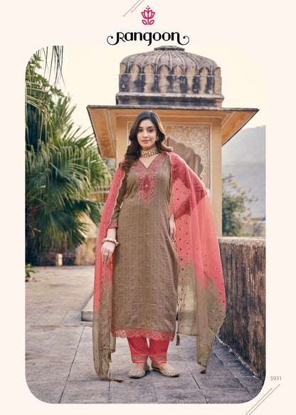 Pallavi Rangoon Viscose Readymade Pant Style Suits Wholesaler India