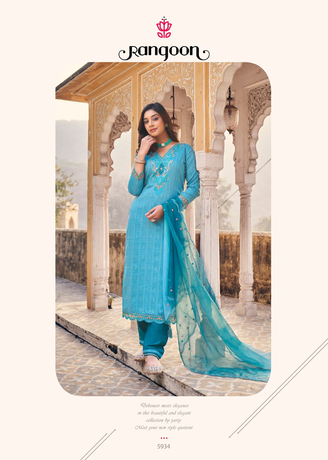 Pallavi Rangoon Viscose Readymade Pant Style Suits Wholesaler India