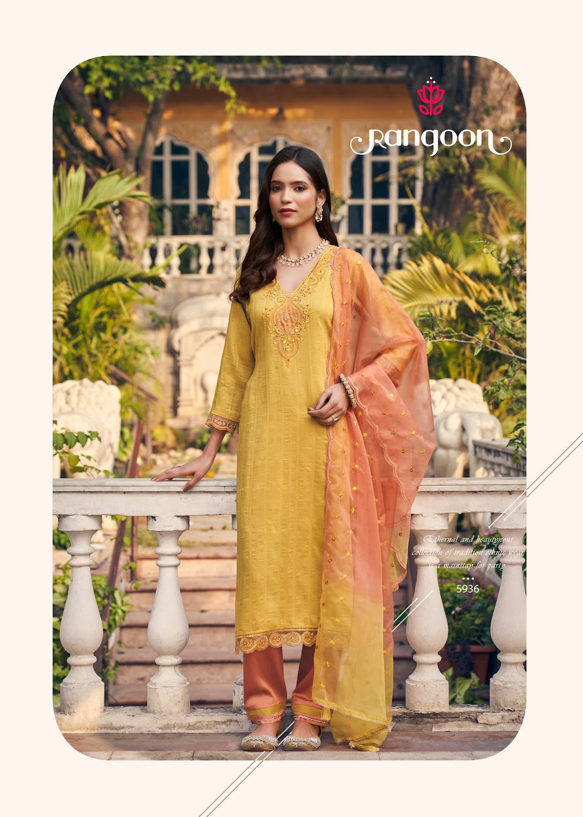 Pallavi Rangoon Viscose Readymade Pant Style Suits Wholesaler India