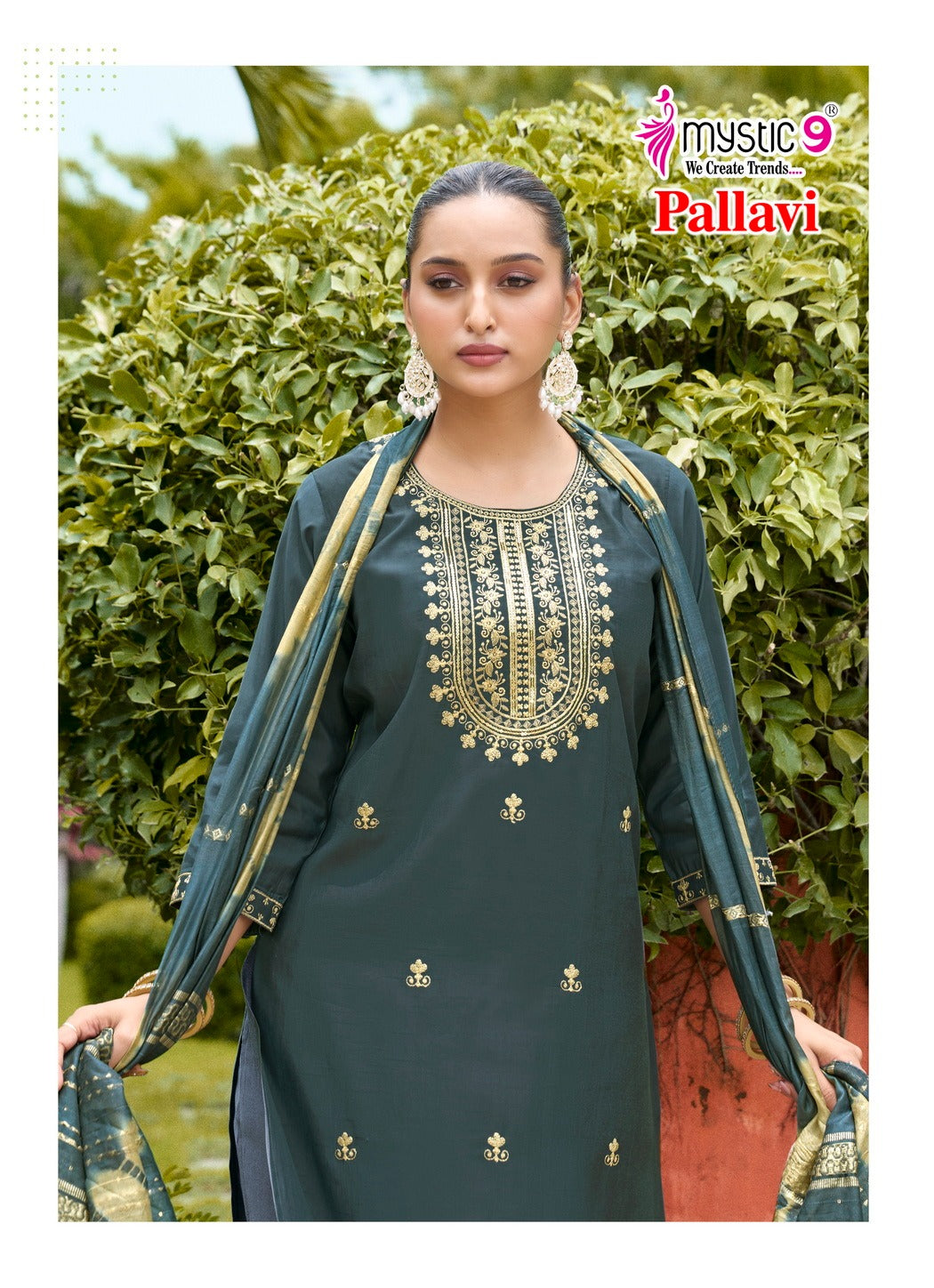 Pallavi Vol 1 Mystic 9 Roman Silk Readymade Pant Style Suits Manufacturer India