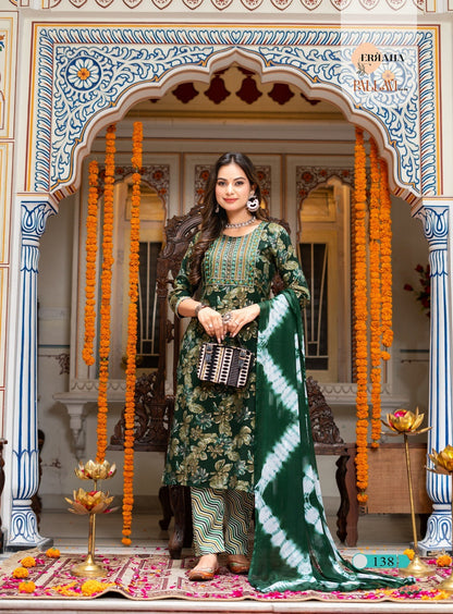 Pallavi Vol 4 Erraha Heavy Rayon Readymade Pant Style Suits Wholesale