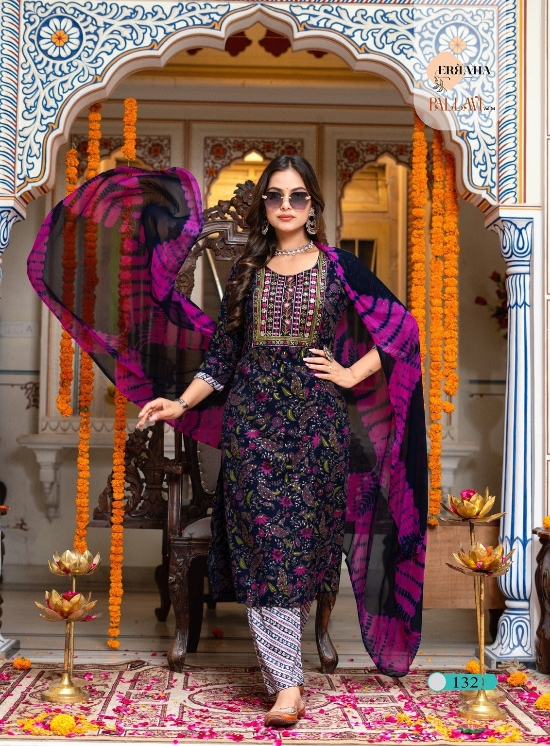 Pallavi Vol 4 Erraha Heavy Rayon Readymade Pant Style Suits Wholesale
