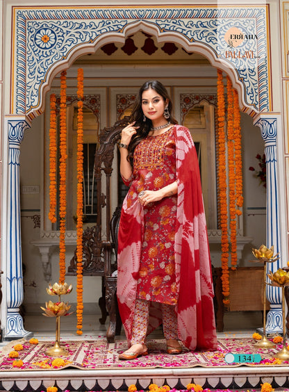 Pallavi Vol 4 Erraha Heavy Rayon Readymade Pant Style Suits Wholesale
