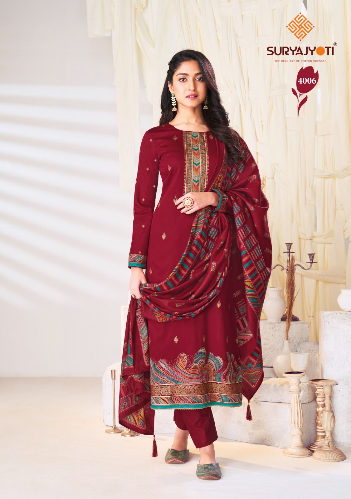 Pallavi Vol 4 Suryajyoti Jam Satin Pant Style Suits Manufacturer Gujarat