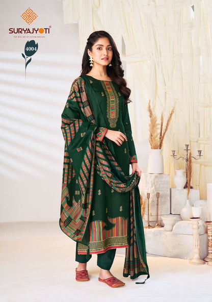 Pallavi Vol 4 Suryajyoti Jam Satin Pant Style Suits Manufacturer Gujarat