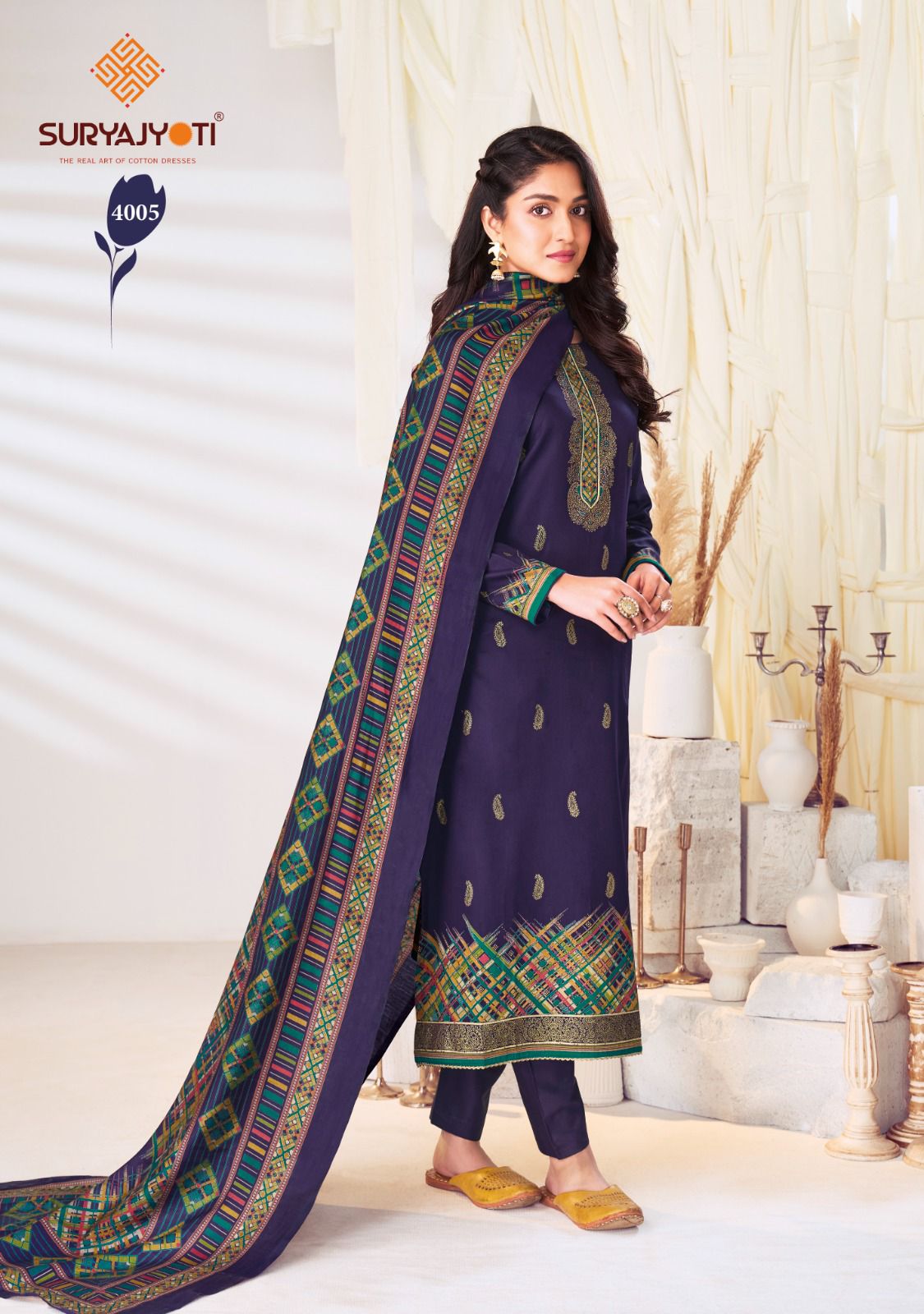 Pallavi Vol 4 Suryajyoti Jam Satin Pant Style Suits Manufacturer Gujarat