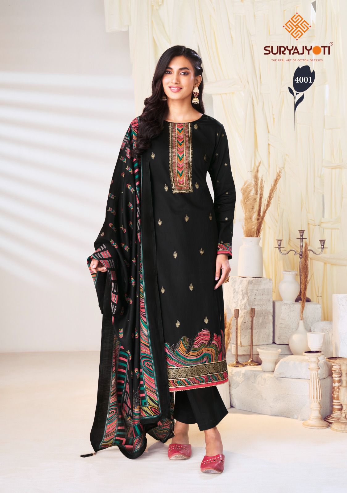 Pallavi Vol 4 Suryajyoti Jam Satin Pant Style Suits Manufacturer Gujarat