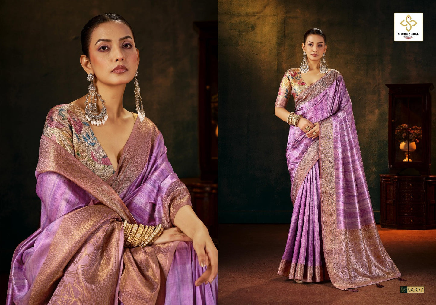 Pallavi Vol 5 Shubh Shree Tusser Silk Sarees Supplier