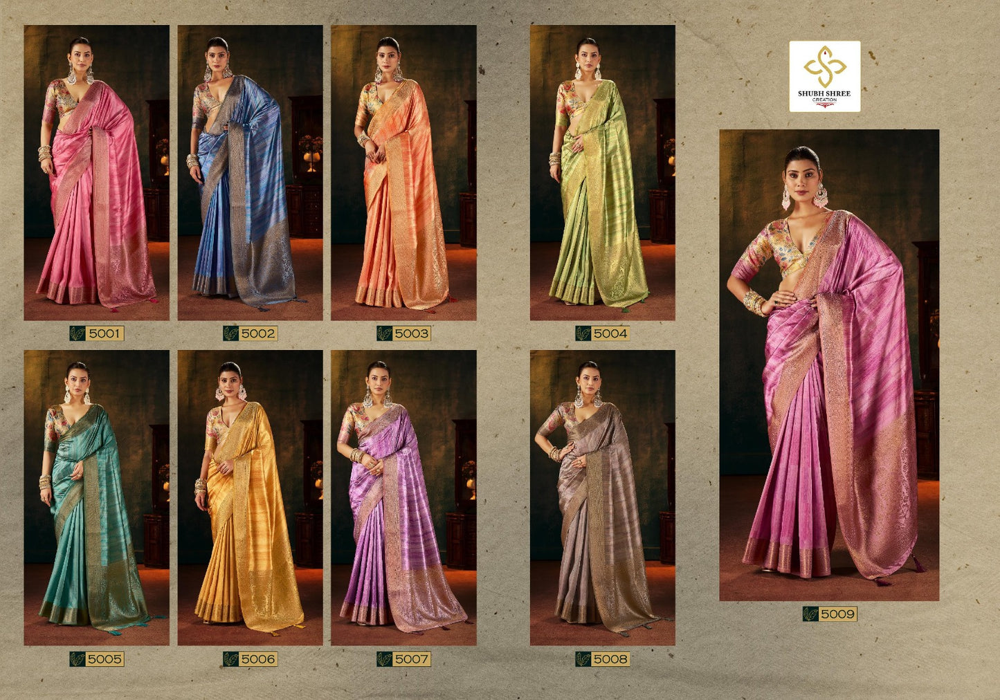 Pallavi Vol 5 Shubh Shree Tusser Silk Sarees Supplier