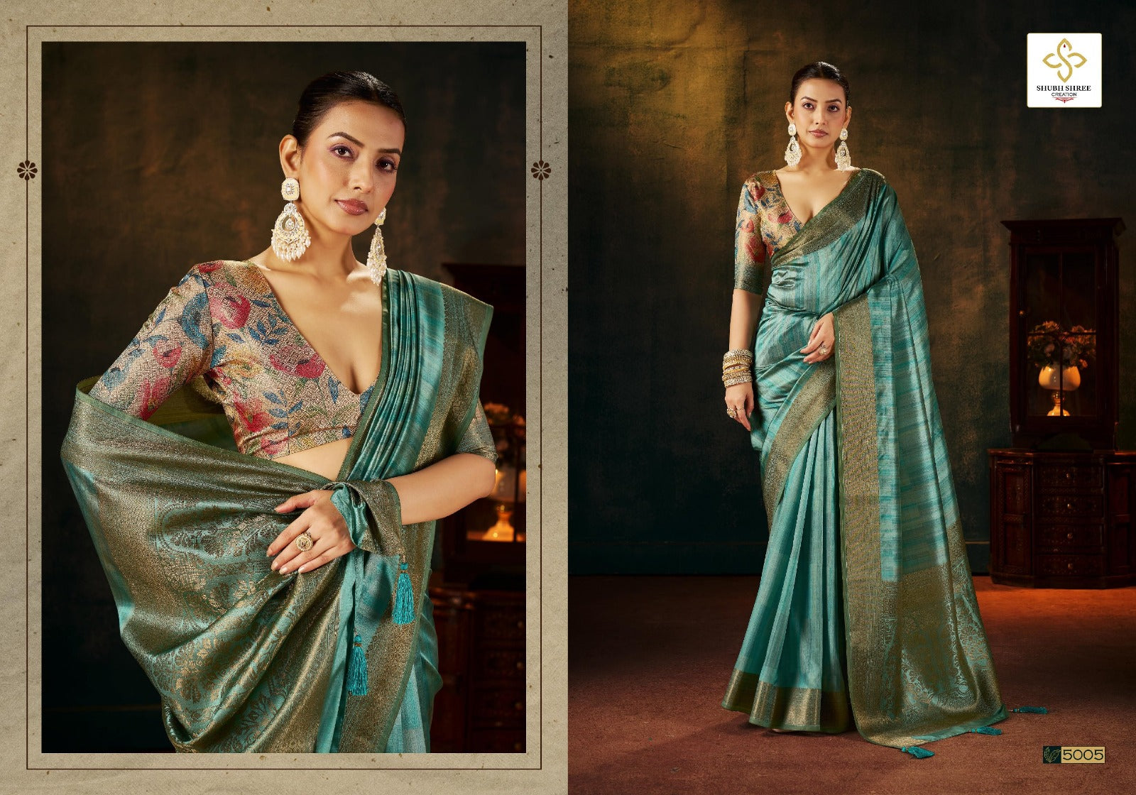 Pallavi Vol 5 Shubh Shree Tusser Silk Sarees Supplier