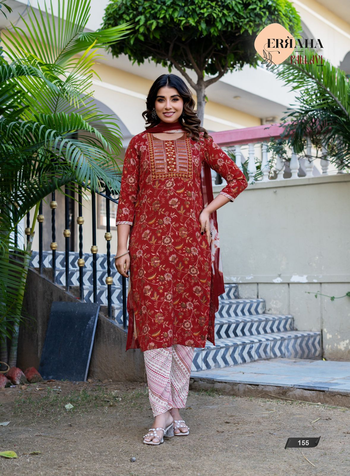 Pallavi Vol 6 Erraha Rayon Readymade Pant Style Suits Supplier