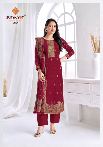 Pallavi Vol 6 Suryajyoti Jaam Satin Pant Style Suits Exporter Gujarat