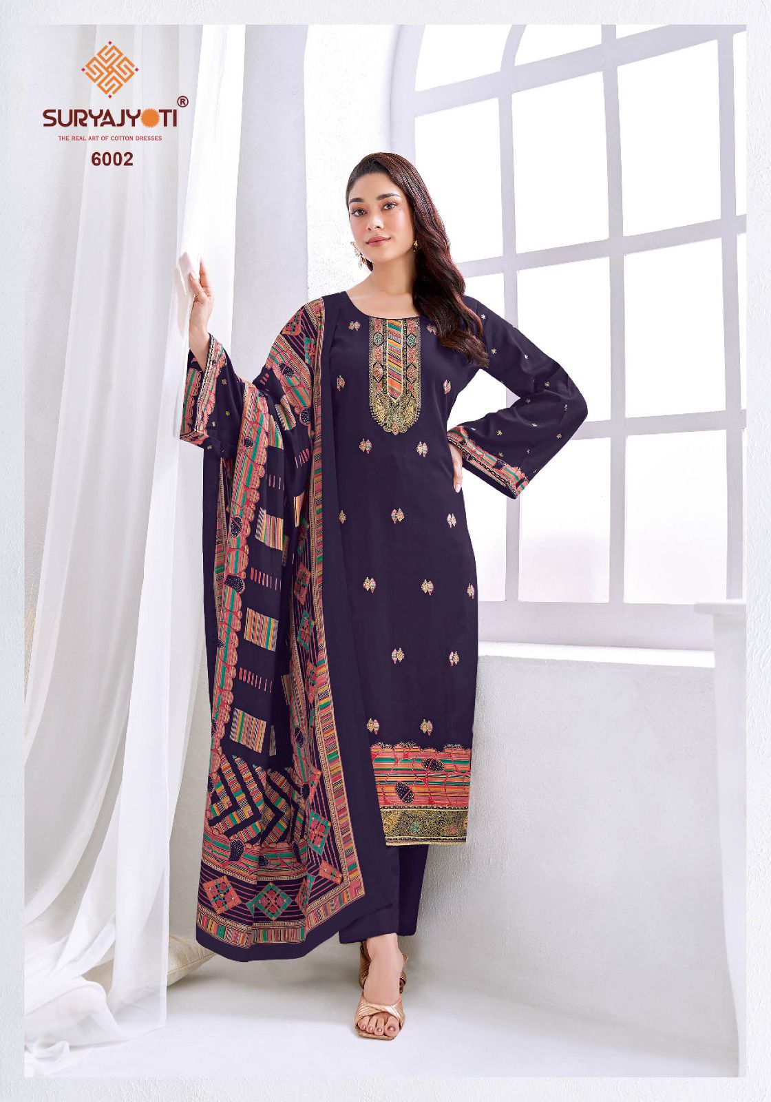 Pallavi Vol 6 Suryajyoti Jaam Satin Pant Style Suits Exporter Gujarat