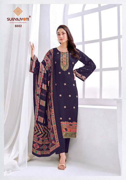Pallavi Vol 6 Suryajyoti Jaam Satin Pant Style Suits Exporter Gujarat