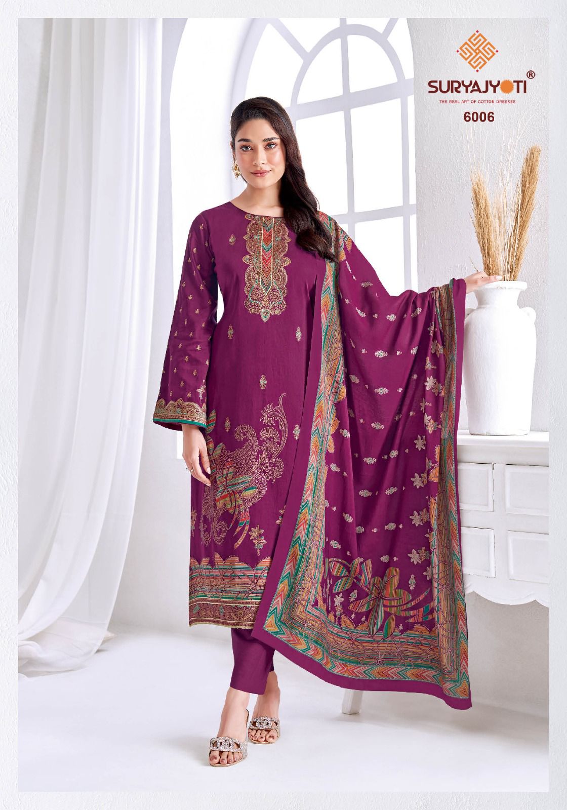 Pallavi Vol 6 Suryajyoti Jaam Satin Pant Style Suits Exporter Gujarat