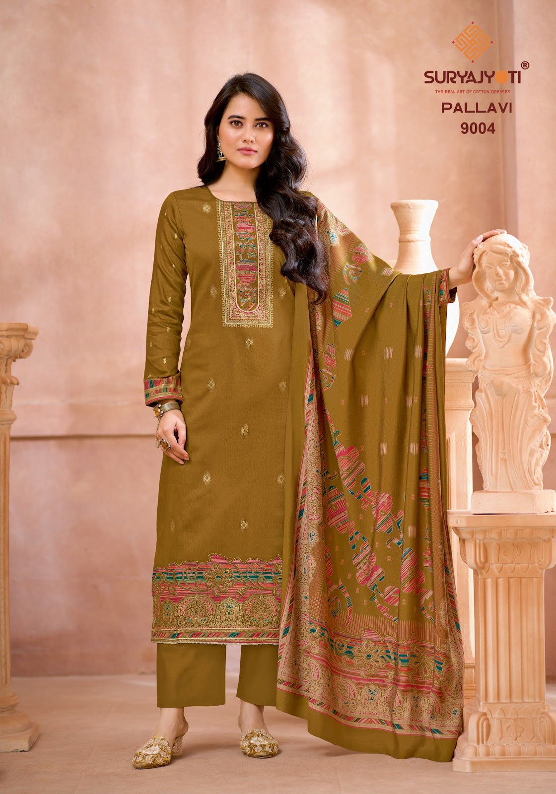 Pallavi Vol 9 Suryajyoti Jaam Satin Pant Style Suits Manufacturer