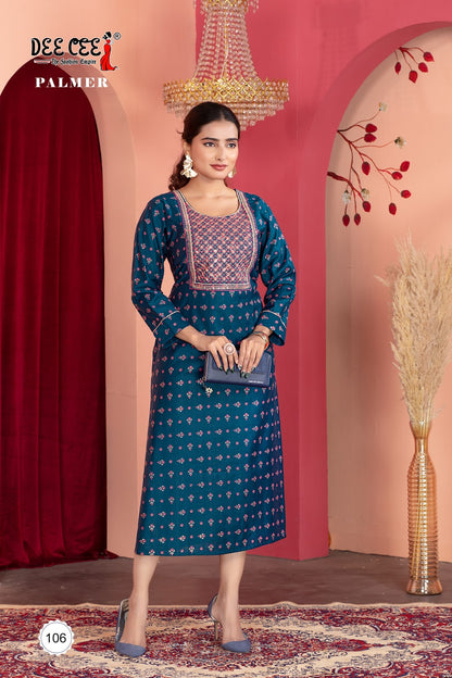 Palmer Deecee Vatican Long Straight Kurti Manufacturer India