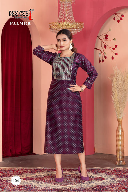 Palmer Deecee Vatican Long Straight Kurti Manufacturer India