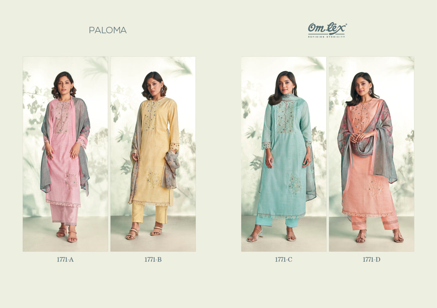 Paloma Omtex Handloom Pant Style Suits