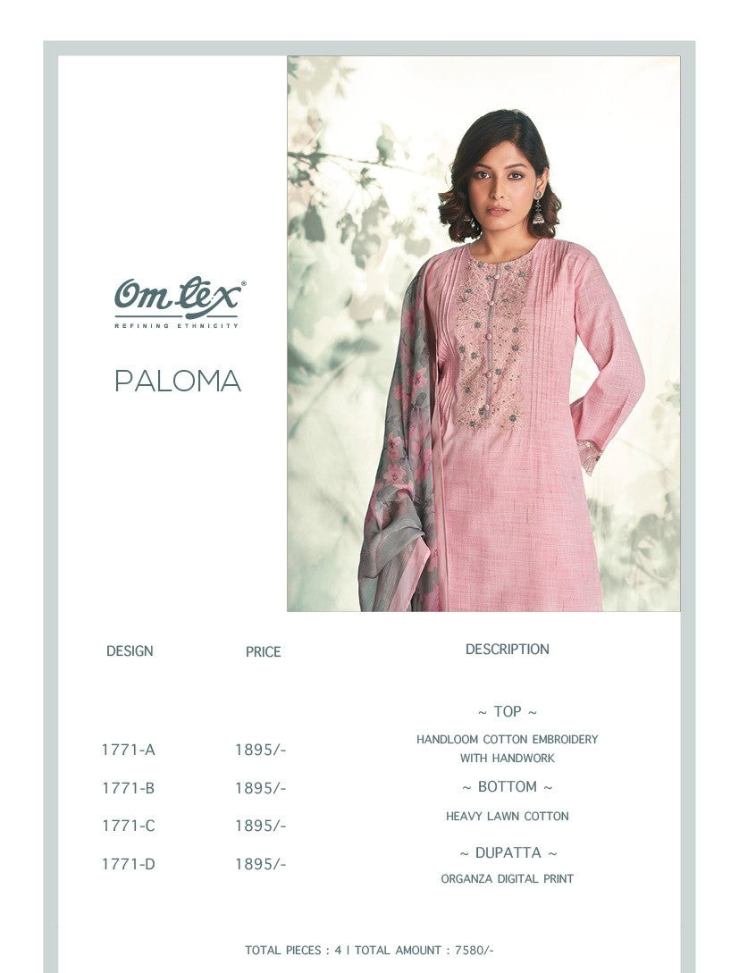 Paloma Omtex Handloom Pant Style Suits