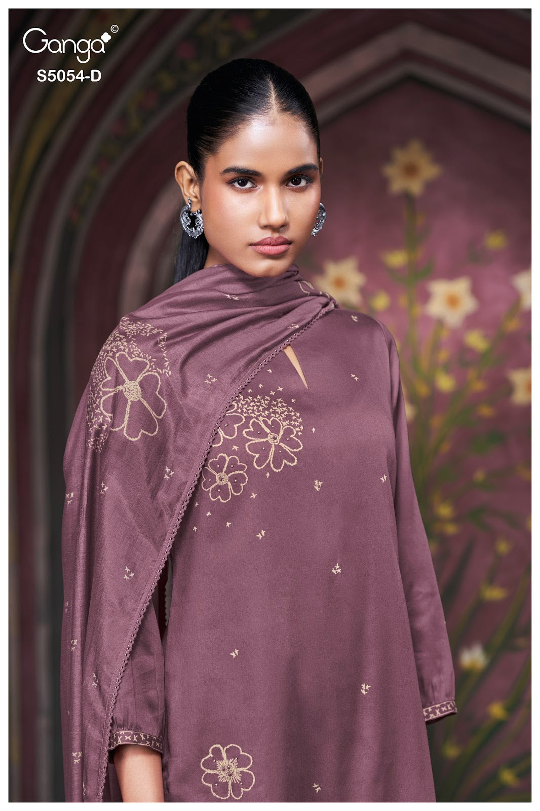 Pamela S5054 Ganga Cotton Satin Pant Style Suits Exporter