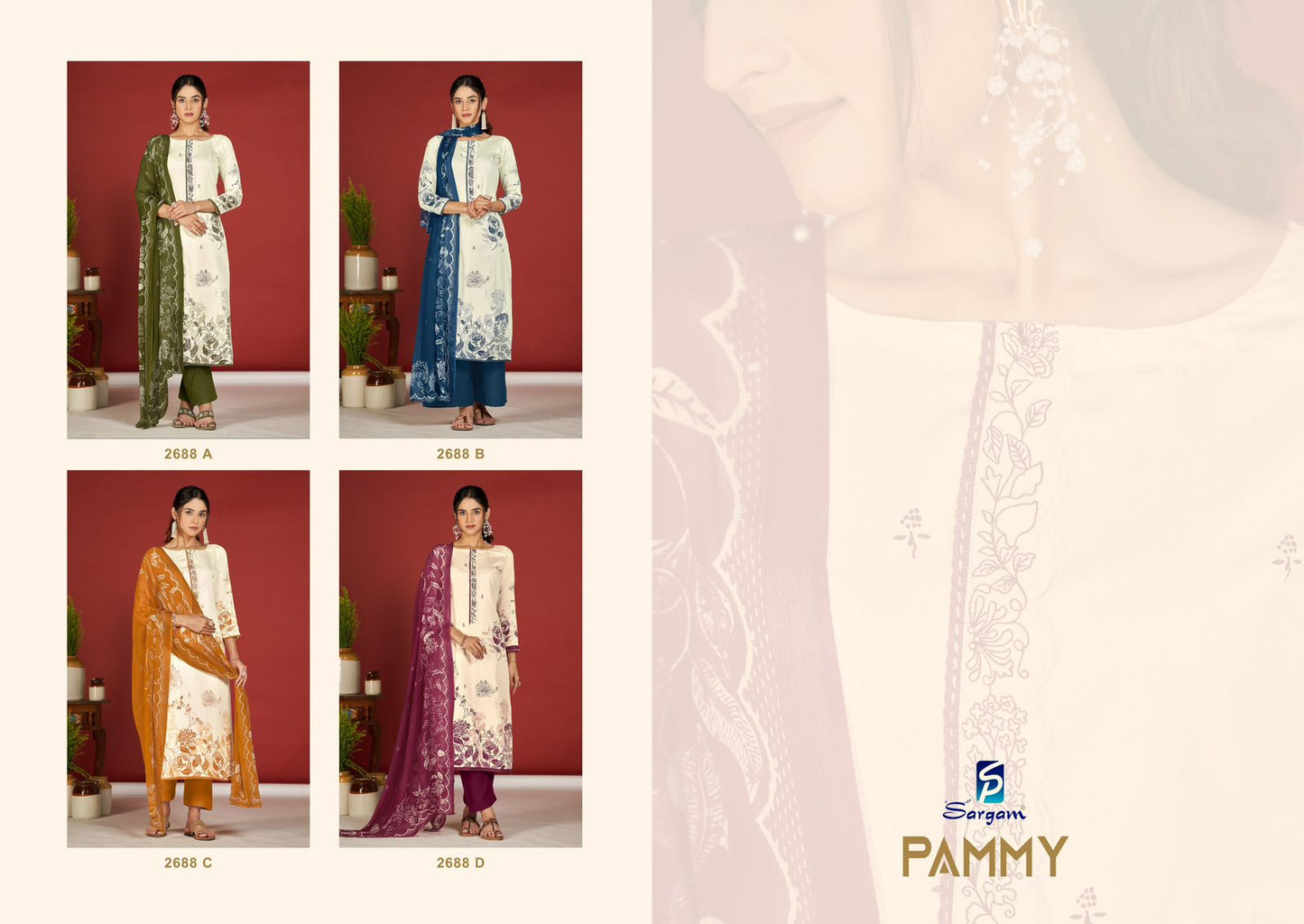 Pammy Sargam Prints Pure Jam Pant Style Suits Wholesale Price