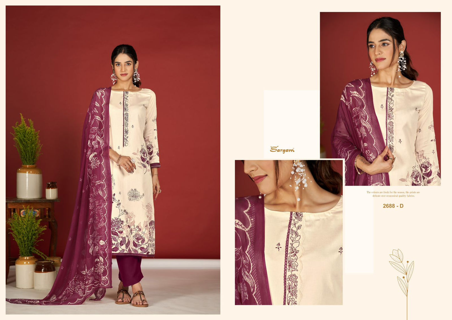 Pammy Sargam Prints Pure Jam Pant Style Suits Wholesale Price