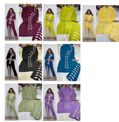 Pan Parag Aadhya Designer Rayon Cotton Co Ord Set Wholesale