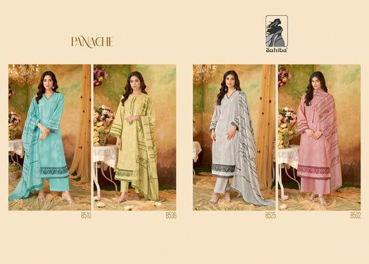 Panache Sahiba Cotton Lawn Plazzo Style Suits Wholesaler Ahmedabad