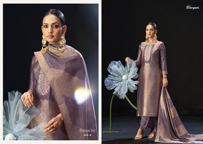 Panache Sargam Prints Silk Jacquard Pant Style Suits Wholesale Rate