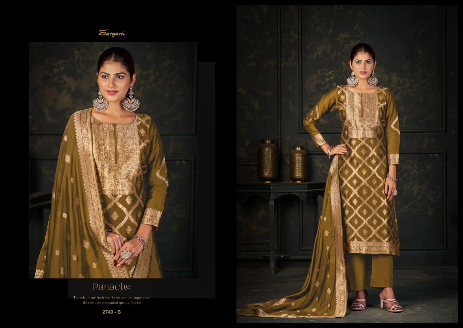 Panache Vol 2 Sargam Prints Banglori Silk Pant Style Suits Manufacturer