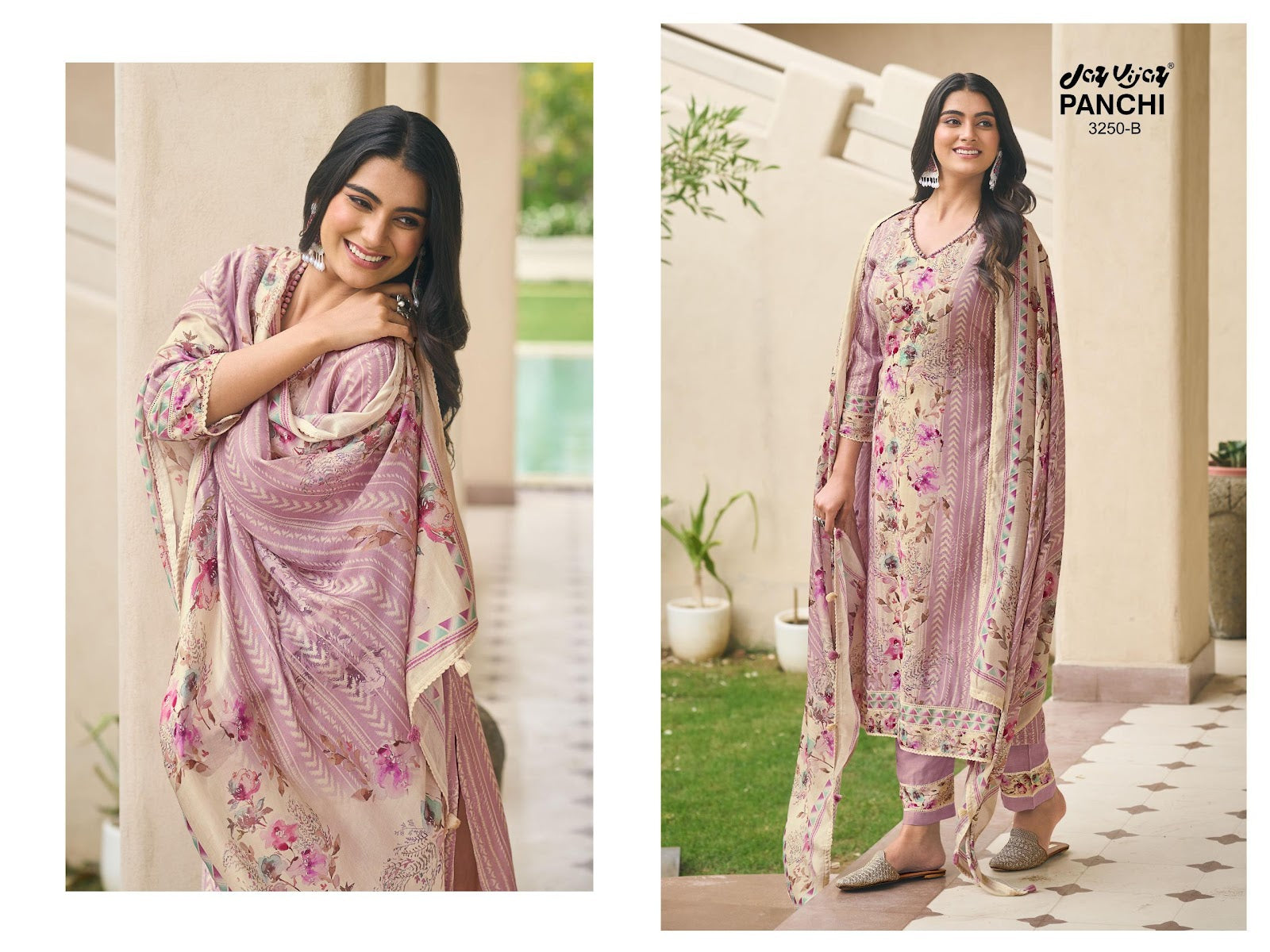 Panchi 3250 Jay Vijay Moga Silk Pant Style Suits Wholesaler Ahmedabad