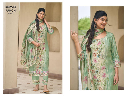 Panchi 3250 Jay Vijay Moga Silk Pant Style Suits Wholesaler Ahmedabad