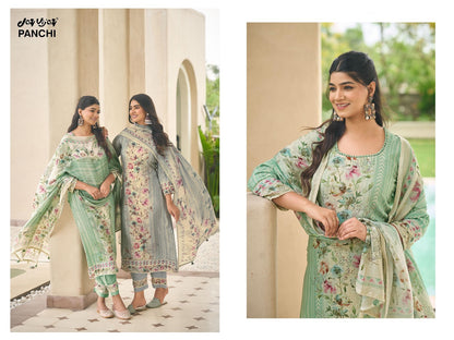Panchi 3250 Jay Vijay Moga Silk Pant Style Suits Wholesaler Ahmedabad