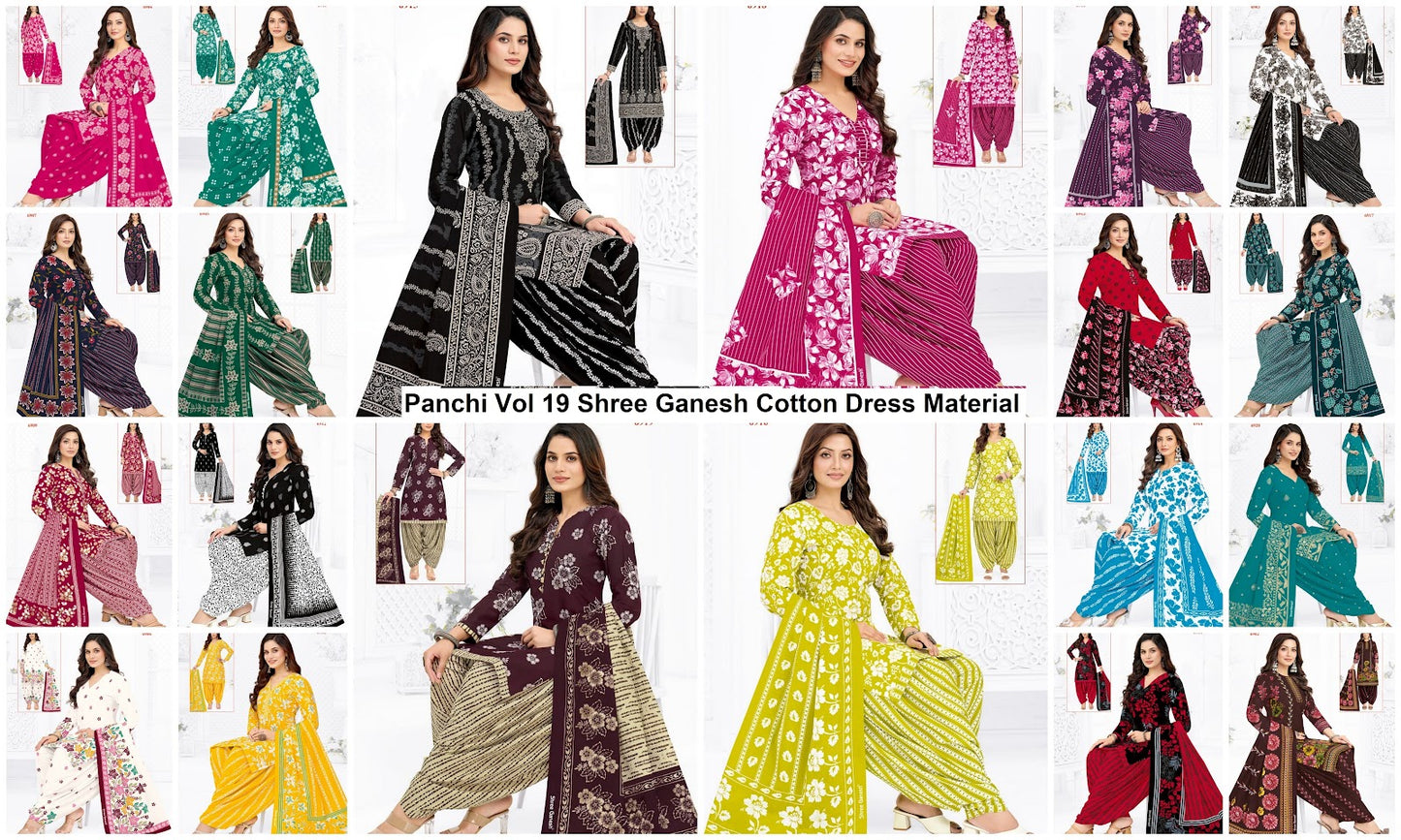 Panchi Vol 19 Shree Ganesh Cotton Dress Material Exporter