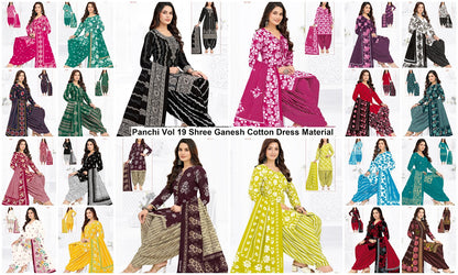 Panchi Vol 19 Shree Ganesh Cotton Dress Material Exporter