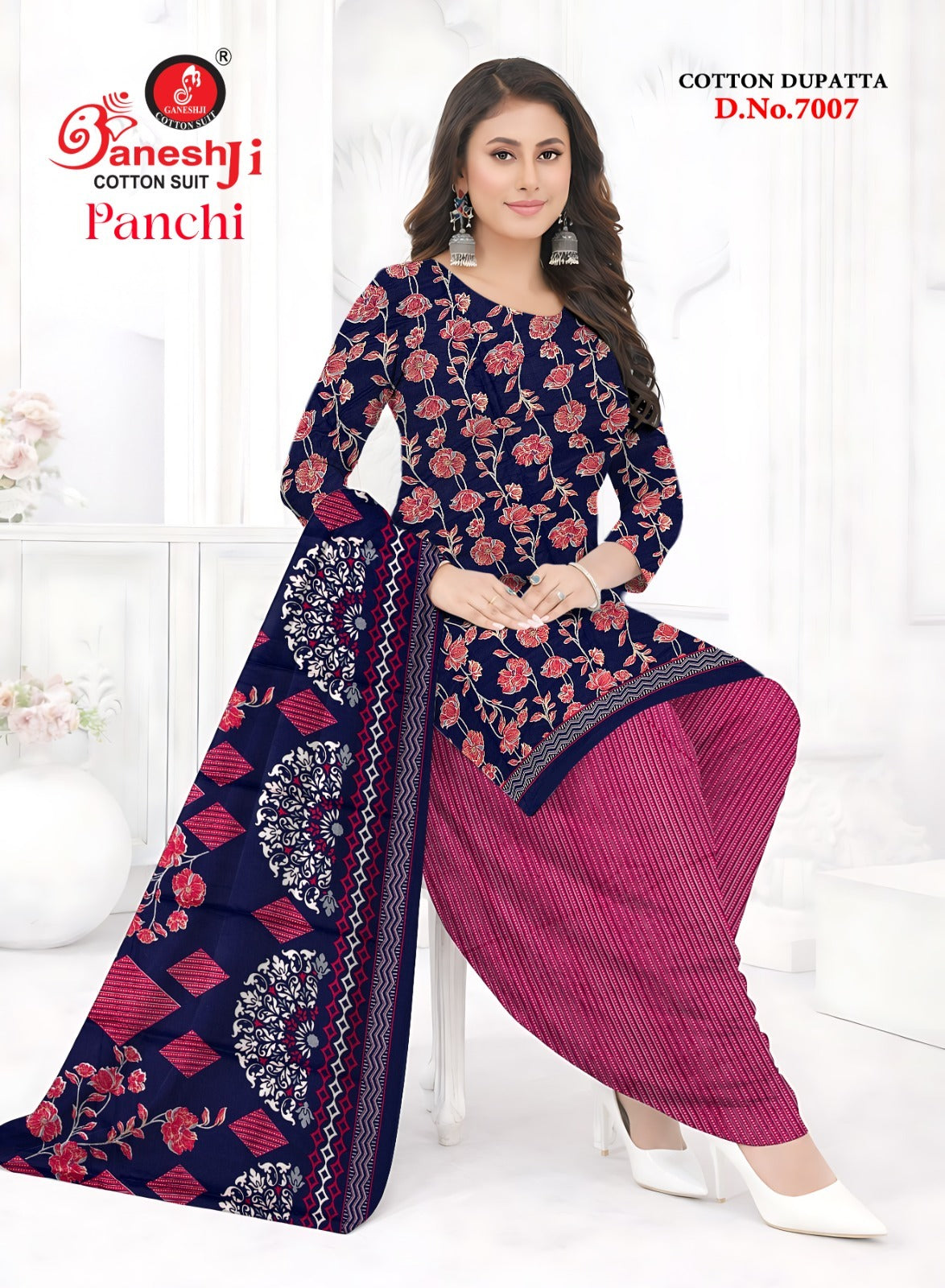 Panchi Vol 7 Ganeshji Indo Cotton Dress Material Manufacturer Gujarat