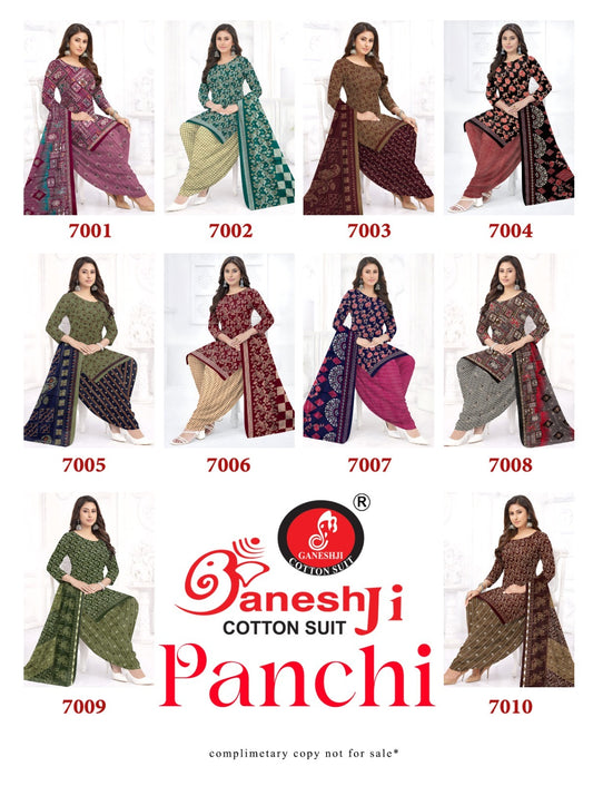 Panchi Vol 7 Ganeshji Indo Cotton Dress Material Manufacturer Gujarat