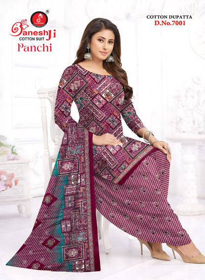 Panchi Vol 7 Ganeshji Indo Cotton Dress Material Manufacturer Gujarat